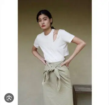 리틀스 비대칭 레이어드 반팔 상의