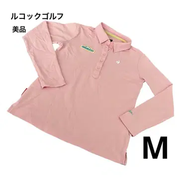 [새상품급] 르꼬끄골프 긴팔 피케 셔츠 골프웨어 연분홍 M사이즈