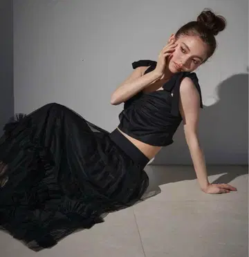 Treat Urself 셋업 원피스 블랙