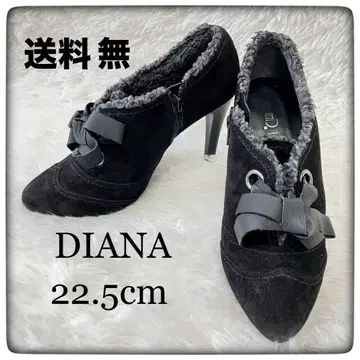 [새상품급] DIANA 리본 사이드 지퍼 스웨이드 부티 22.5cm