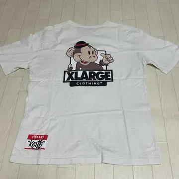 XLARGE 원숭이 백 프린트 화이트 T셔츠 L
