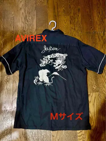 AVIREX 반팔 셔츠 M 사이즈 자수