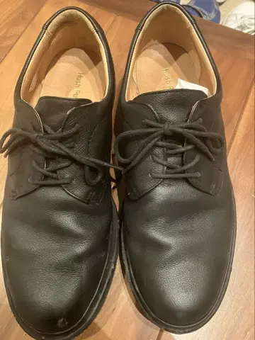 Hush Puppies 블랙 캐주얼 슈즈 가죽 신발