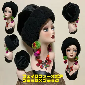 인조 모피 x 보아 리버서블 모자