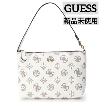 미사용 새상품 GUESS 게스 VIKKY 핸드백 모노그램 화이트