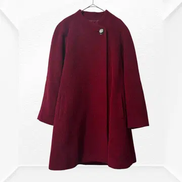 2427 VINVERT 노카라 코트 울 9AR 레드 아우터