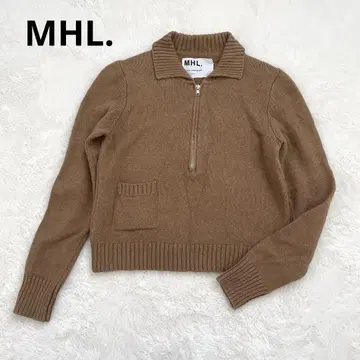 마가렛호웰 하프 지퍼 니트 브라운