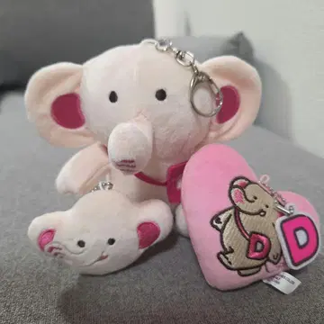 다이소 DAISO 코끼리 봉제 인형 키링