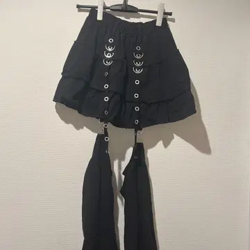 볼칸 티어드 도킹 커스텀 스커트 블랙