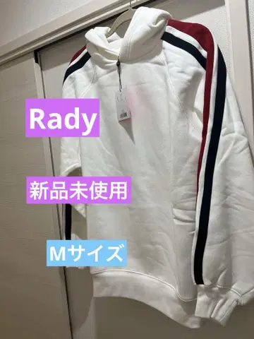 Rady 화이트 스트라이프 후드티 M