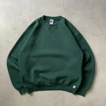 90s USA제 러셀 애슬레틱 무지 맨투맨 앞 V 가제트