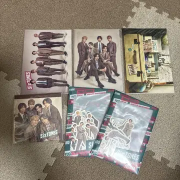 SixTONES 미니 클리어 파일 플레이크 씰 메모장 엽서