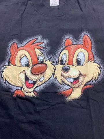 [ 새상품급 ] 90~00s USA Disney 칩앤데일 T셔츠 블랙 M