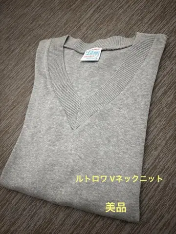 [새상품급] 루트로와 V넥 코튼 니트