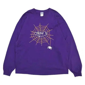 00s 빈티지 롱T 기업물 퍼플 캐릭터 시티보이 2XL