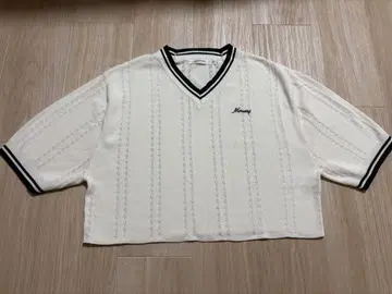 MOUSSY V넥 반팔 니트