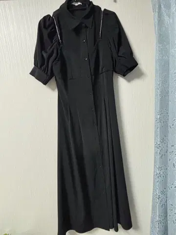 블랙 셔츠 드레스 S
