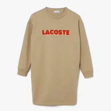 미사용 새상품 LACOSTE 베이지 맨투맨 긴팔 원피스 XL