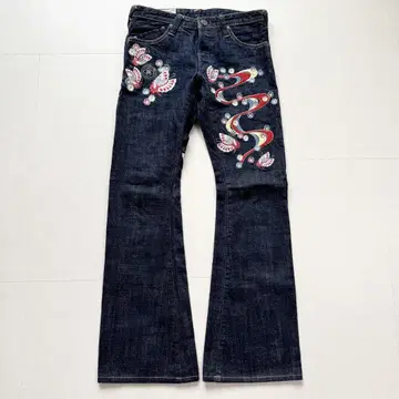 야마네 플레어 데님 자수 26/32 에비수 C609