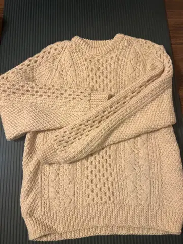 케이블 니트 아란 니트 스웨터 구제 의류 손뜨개질