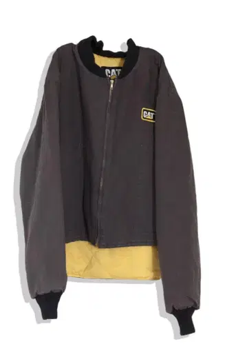 CAT 덕 자켓 캐터필러 기업물 와펜 페이드 퀼팅