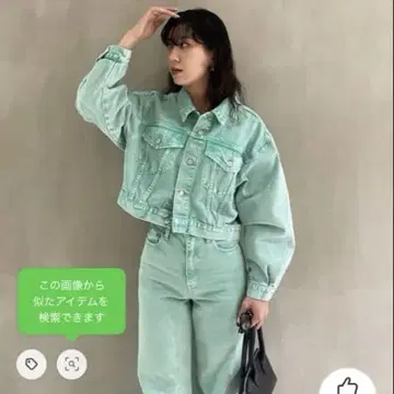 MOUSSY POP DYE 90S 스트레이트 데님 자켓 세트