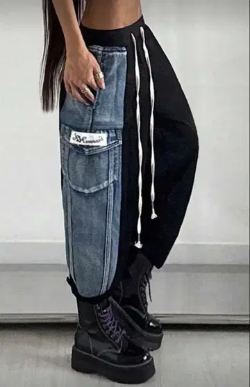 이소재 도킹 데님 캐주얼 팬츠