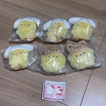 가챠 스튜디오 하누루 복슬복슬 봉제 인형 마스코트 산리오 콜라보