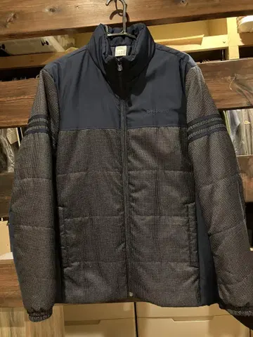 adidas neo 체크 무늬 자켓 네이비/그레이