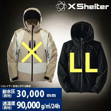 엑스쉘터(R) 단열 베타 프리미엄 초투습 방수 방한 자켓 블랙 LL