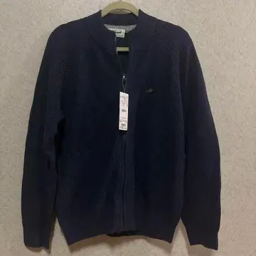 크로커다일 남성용 네이비 집업 가디건