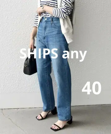 SHIPS any 하이라이즈 데님 팬츠 40