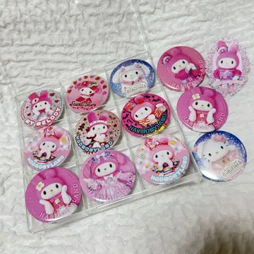 마이멜로디 헬로키티 캔뱃지 세트