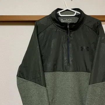 하프 지퍼 트레이닝복 짙은 녹색 XXL 언더아머