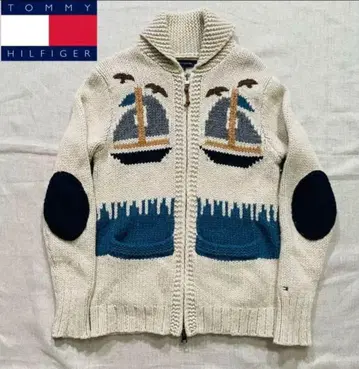 [ 새상품급 ] TOMMY HILFIGER 더블 지퍼 코위찬 니트 가디건