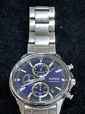 SEIKO WIRED 크로노그래프 QZ 블루 다이얼