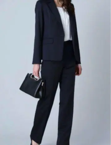 새상품급 내추럴 뷰티 베이직 네이비 정장 세트 S/XS