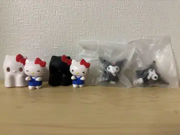 헬로키티 화이트 블랙 쿠로미 2개 산리오 캐릭터즈 유령놀이 피규어