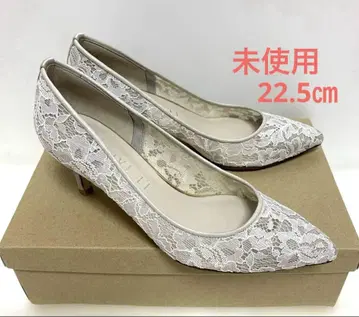 [ 미사용 ] LE TALON 포인티드 레이스 펌프스 22.5cm