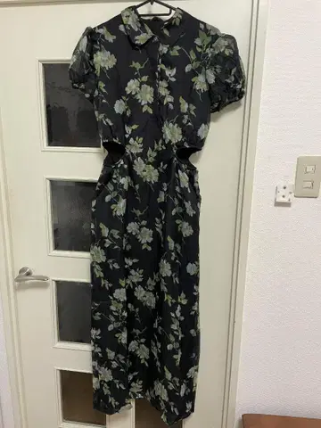 CLANE SHEER FLOWER MINI PUFF ONEPIECE