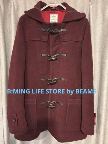 B:MING BEAMS 버건디 더플 코트 클리닝 완료