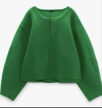 ZARA 풀오버 텍스처 숏 맨투맨