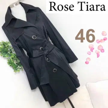 로즈 티아라 블랙 트렌치코트 사이즈 46