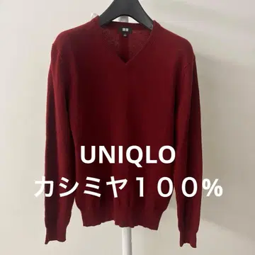 캐시미어 100% UNIQLO 버건디 스웨터 S