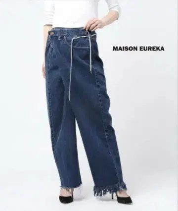 MAISON EUREKA 프린지 밑단 데님 팬츠