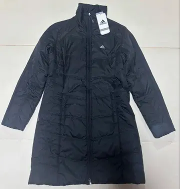 미사용 새상품 adidas 블랙 L 롱 다운 자켓 여성용 충전솜