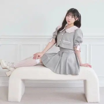 HoneyCinnamon 리본 배색 셋업