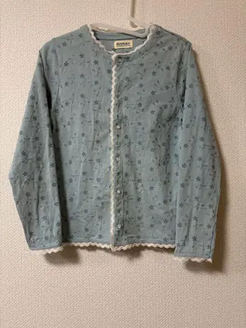BEAMS BOY 빔즈 보이 코튼 레이스 가디건 꽃 자수