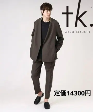 tk.TAKEO KIKUCHI 360도 스트레치 노카라 자켓
