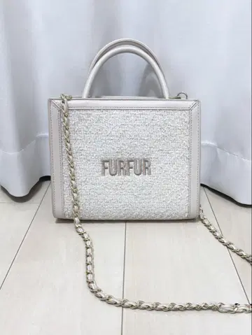 [ FURFUR ] 트위드 로고 토트백 USAGI ONLINE 한정 컬러